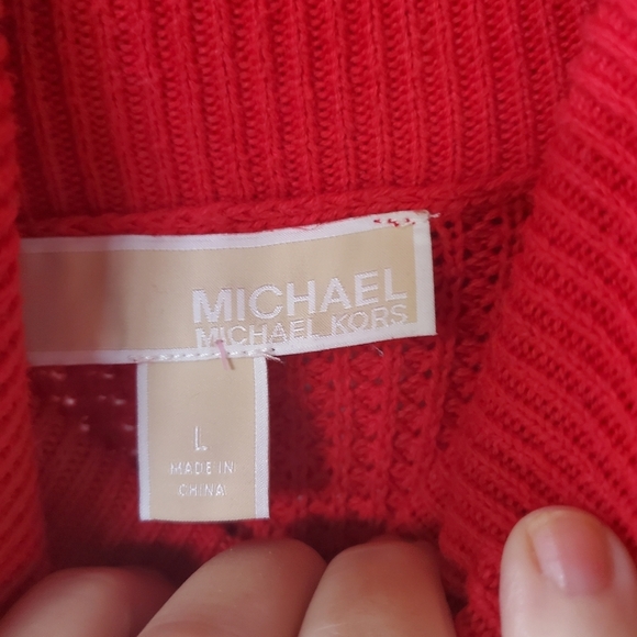 Michael Kors womens Turtleneck Tunic Sweater Size L - Picture 2 of 5